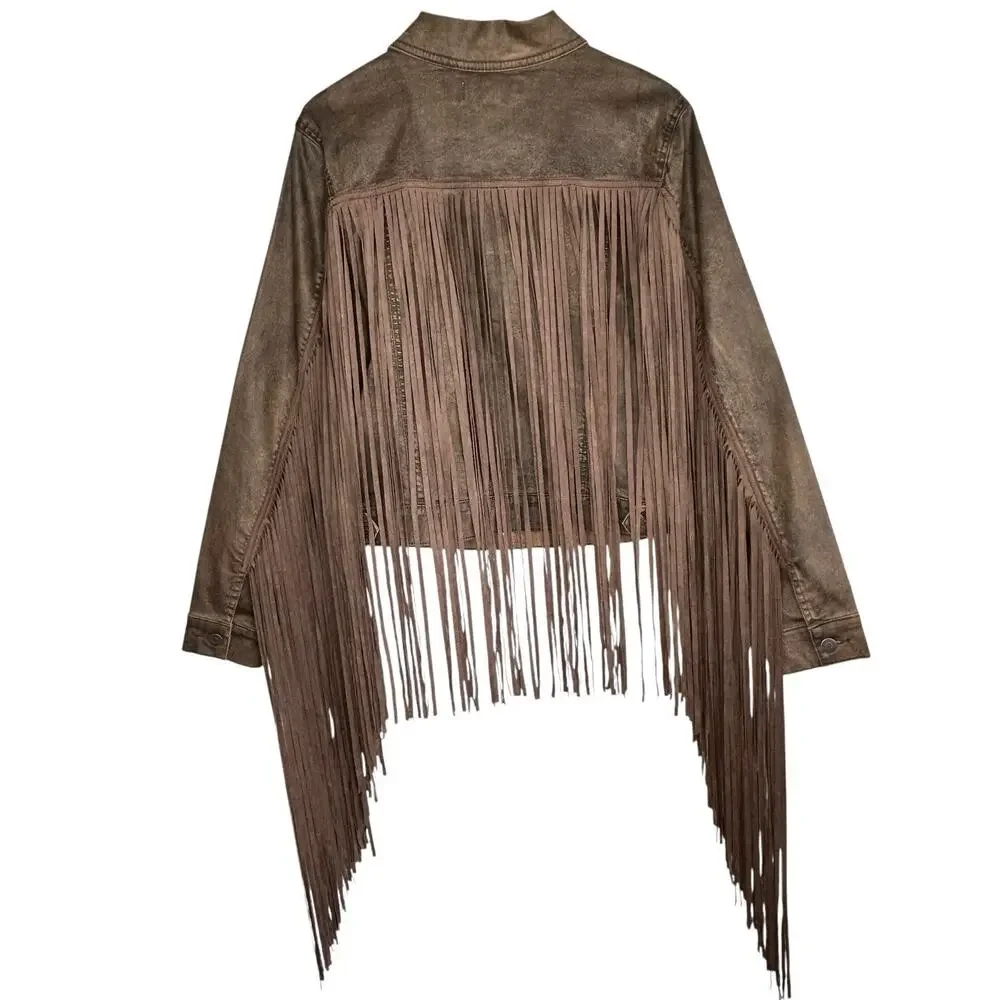 Idyllwind Miranda Lambert Fringe Jacket Womens Small Fringe‎ Western Boho Chic - Picture 11 of 14